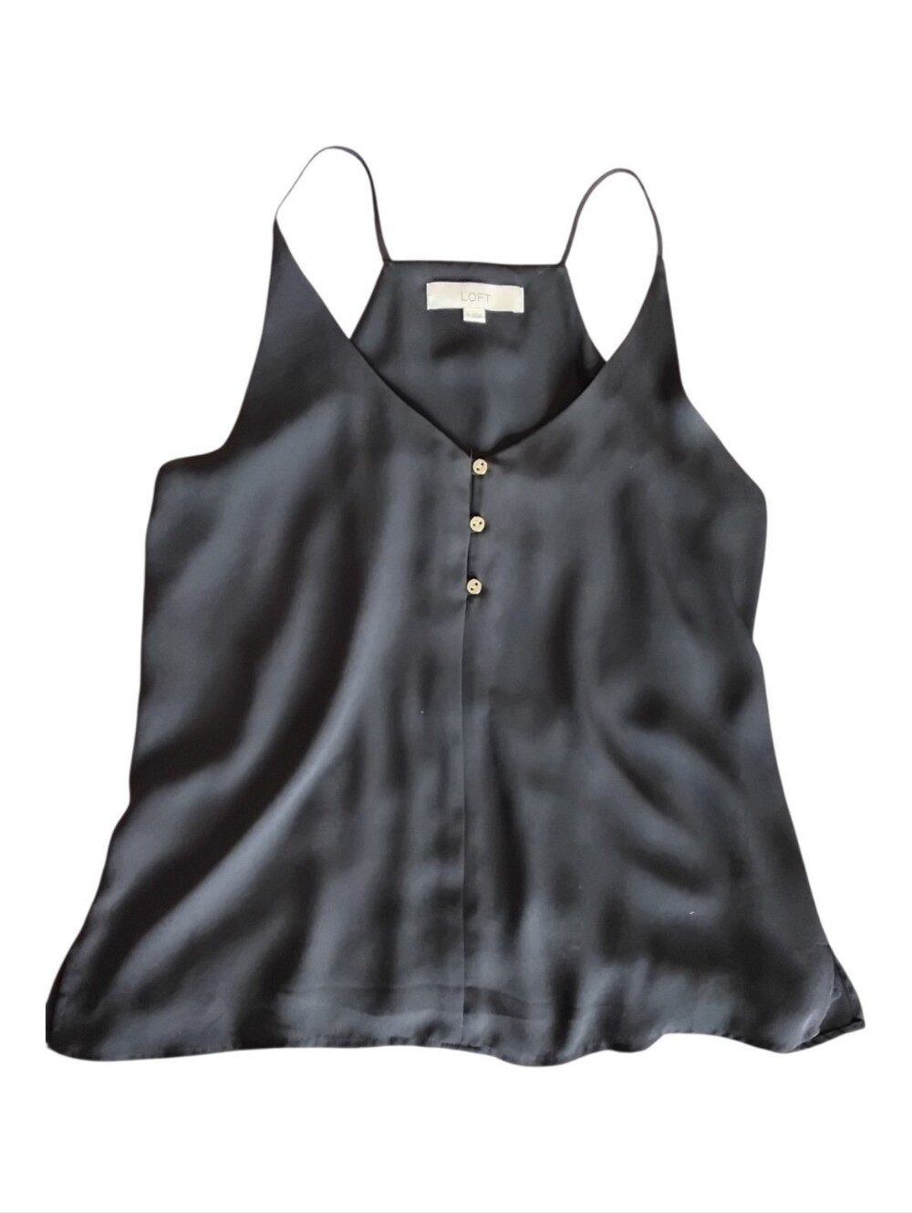 Loft Black V-neck Lined Camisole-S